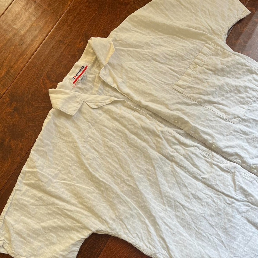 White Casual Button Down Shirt with Classic Design